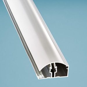 PVC Klemmprofil Rand komplett Aluminium für 10/16 mm Plattenstärke