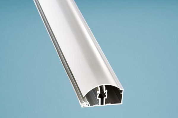 PVC Klemmprofil Rand komplett Aluminium für 10/16 mm Plattenstärke